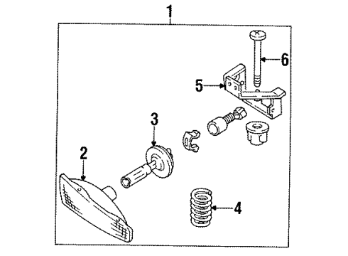 5976552 GM Fog Lamp Assembly, Passenger Side