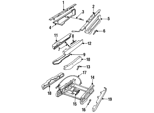 GM 12516376 Track, Passenger Side 12516376 GM Track, Passenger Side
