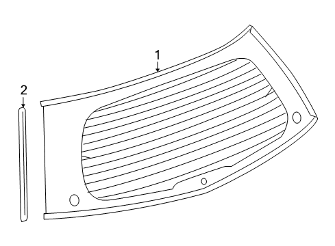 10349640 GM Weatherstrip, Rear