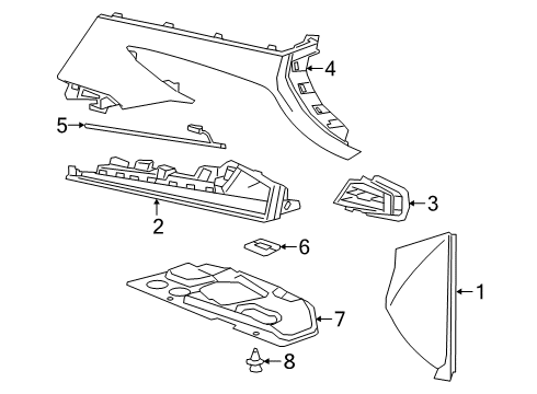 84631521 GM Applique, Instrument Panel Trim, Black