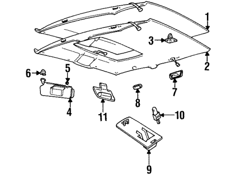12374216 GM Visor Mirror