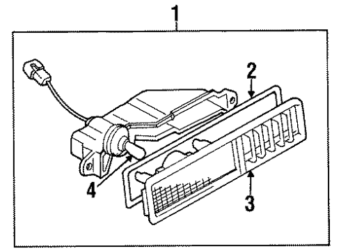 GM 30000167 Marker Lamp Assembly, Passenger Side 30000167 GM Marker Lamp Assembly, Passenger Side