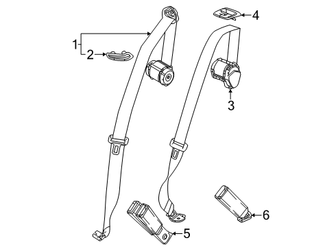 GM 11603027 Outer Belt Assembly Upper Bolt 11603027 GM Outer Belt Assembly Upper Bolt
