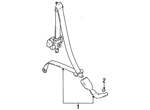 GM 30014035 Seat Belt Assembly Nut 30014035 GM Seat Belt Assembly Nut
