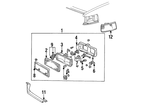 12079037 GM Monitor, Passenger Side