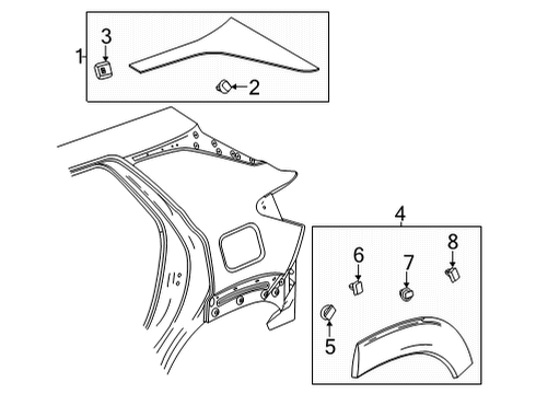 GM 42485856 Applique, Rear Quarter Panel 42485856 GM Applique, Rear Quarter Panel