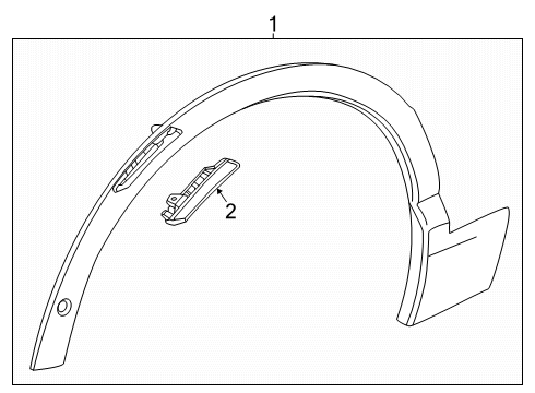 GM 85026039 Guard Package, Rear Fender Gravel, Black, Front 85026039 GM Guard Package, Rear Fender Gravel, Black, Front