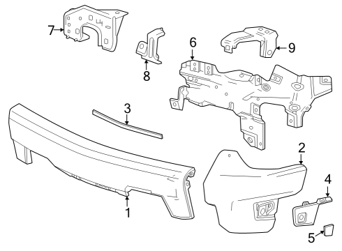 GM 85072734 Bar-Front Bumper Impact *Black 85072734 GM Bar-Front Bumper Impact *Black