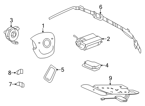 23182444 GM Driver Inflator Module, Jet Black