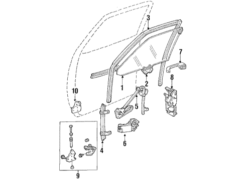 16627545 GM Lock, Front Driver Side