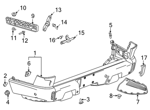 87829104 GM Bracket-Rear Advanced Parking Assist Alarm Sensor