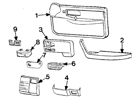 GM 20494520 Trim Panel, Passenger Side 20494520 GM Trim Panel, Passenger Side