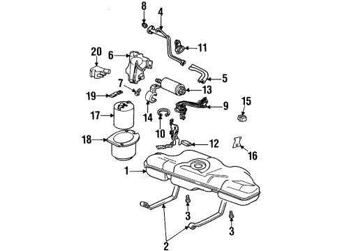 GM 22651958 Vapor Canister Bracket 22651958 GM Vapor Canister Bracket