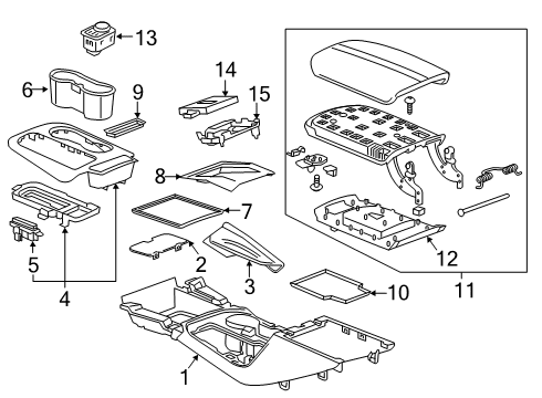 GM 42754380 Panel, Floor Console 42754380 GM Panel, Floor Console