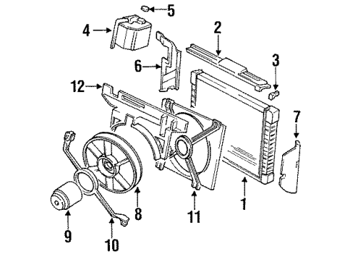 GM 3095825 Radiator 3095825 GM Radiator