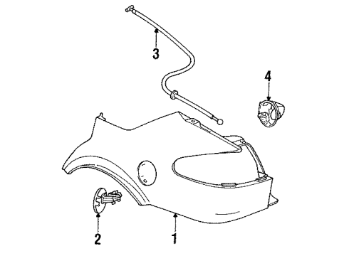 21080823 GM Quarter Panel, Rear Outer Driver Side