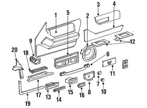20706996 GM Trim Panel, Passenger Side