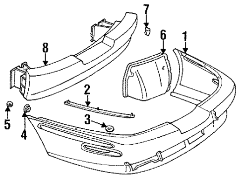 25664831 GM Bumper Cover