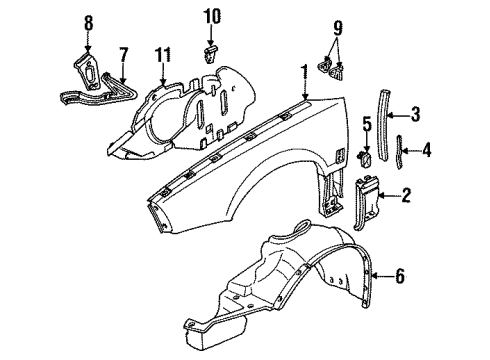 21080805 GM Fender, Front Driver Side