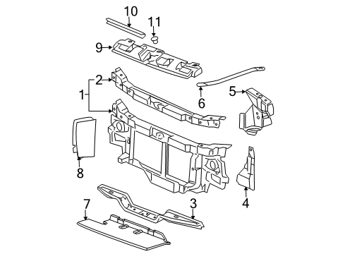 GM 85583912 Support, Radiator 85583912 GM Support, Radiator