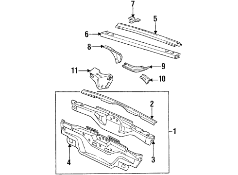25605465 GM Reinforcement Panel, Rear Driver Side