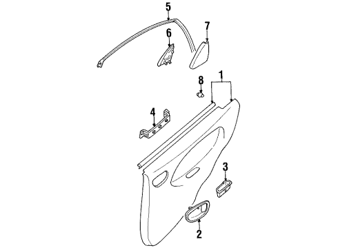 GM 30013960 Corner Molding Filler, Rear Driver Side 30013960 GM Corner Molding Filler, Rear Driver Side