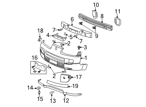 22719457 GM Bumper Cover, Red Line
