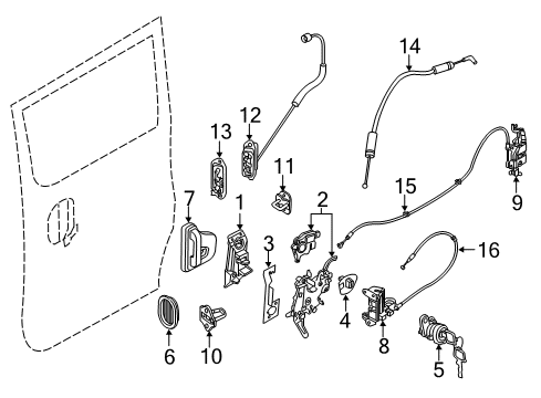 GM 19317679 Lower Track Retainer, Rear 19317679 GM Lower Track Retainer, Rear