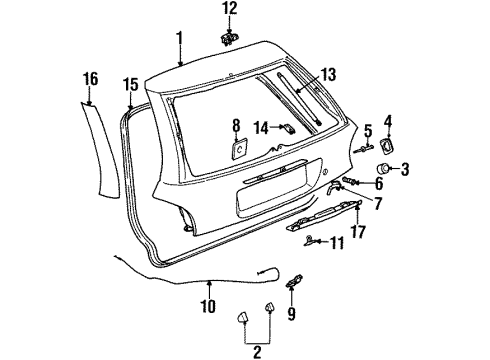 21114563 GM Lock Cylinder, Rear