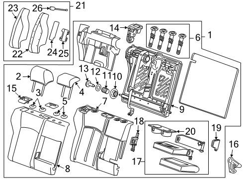 GM 84108136 Armrest Pad, Rear 84108136 GM Armrest Pad, Rear