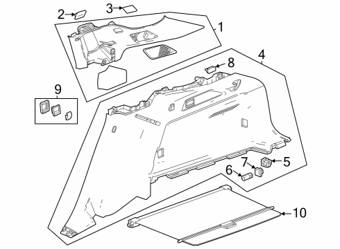 GM 85634606 Panel, Rear Quarter Upper (Above Belt) 85634606 GM Panel, Rear Quarter Upper (Above Belt)