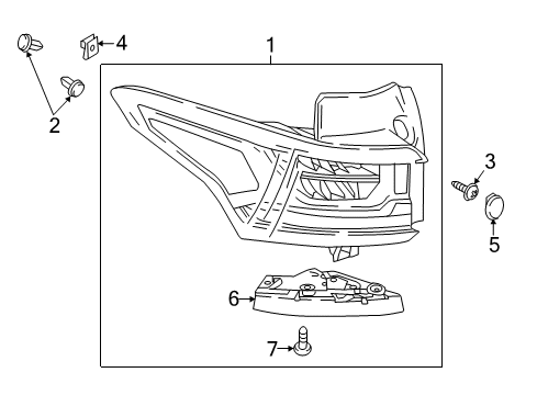 GM 86785340 Lamp, Tail Lamp, Rear 86785340 GM Lamp, Tail Lamp, Rear