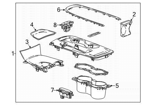 85108935 GM Plate, Floor Console, Front