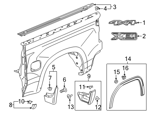 GM 85542833 Deflector, Rear Wheel Opening 85542833 GM Deflector, Rear Wheel Opening