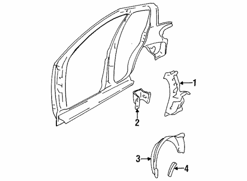30013491 GM Inner Quarter Panel, Rear Driver Side