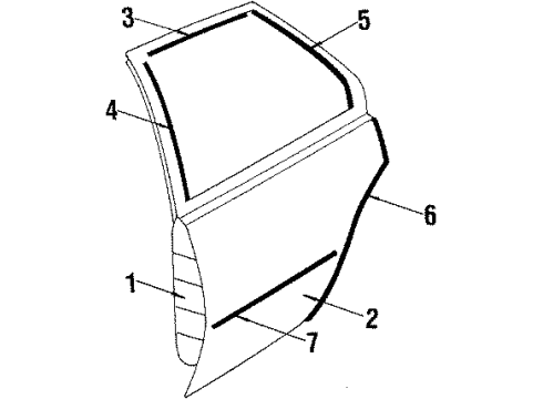 20475380 GM Body Side Molding, Passenger Side