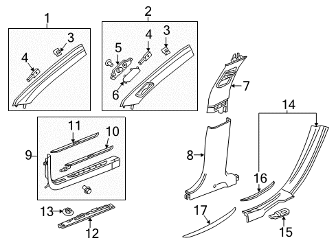 84155304 GM Molding, Front Door Sill, Black