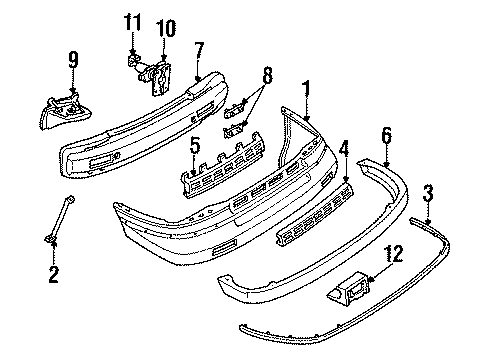 GM 10203003 Bumper Cover, Front 10203003 GM Bumper Cover, Front