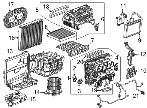 GM 42341637 Bolt, A/C Evaporator Core Housing, Upper 42341637 GM Bolt, A/C Evaporator Core Housing, Upper