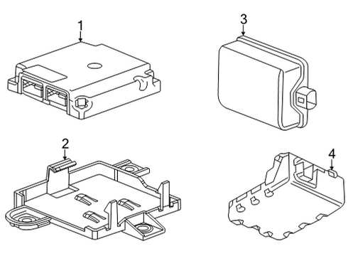 42876316 GM Bracket, Theft Deterrent Or Front/Rear/Side Object