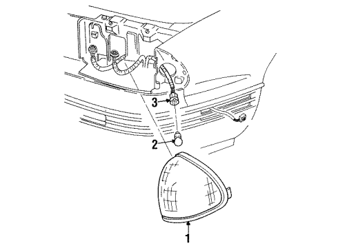 GM 16521744 Signal Lamp Assembly, Passenger Side 16521744 GM Signal Lamp Assembly, Passenger Side