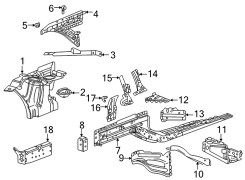 84941926 GM Absorber, Bumper/Fascia Energy Absorber
