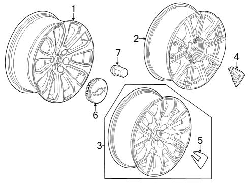 GM 84294431 Wheel, Alloy Insert 84294431 GM Wheel, Alloy Insert