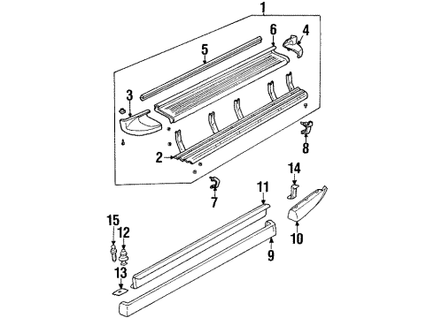 GM 15047862 Rear Molding Retainer, Passenger Side 15047862 GM Rear Molding Retainer, Passenger Side