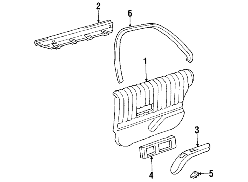 GM 10061089 Armrest, Driver Side 10061089 GM Armrest, Driver Side
