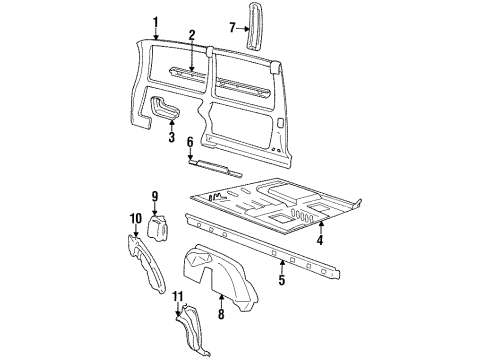 10283733 GM Pillar Reinforcement, Rear