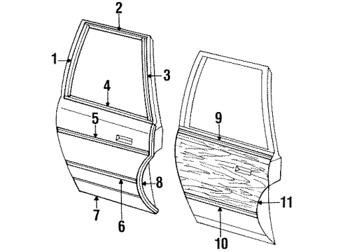 9637194 GM Side Molding