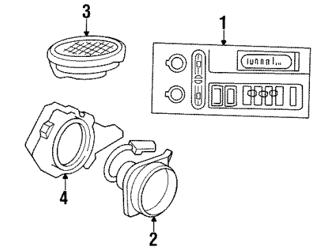 GM 16154031 Package Tray Speaker, Rear 16154031 GM Package Tray Speaker, Rear