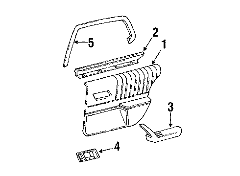 16671992 GM Armrest, Passenger Side