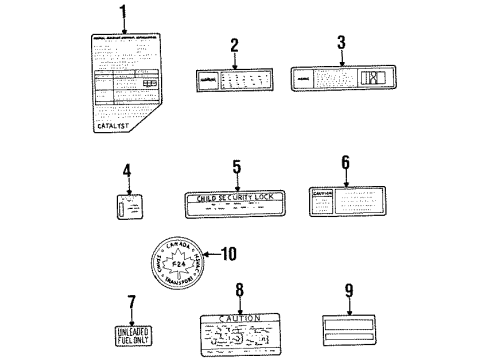 GM 91171490 Info Label 91171490 GM Info Label
